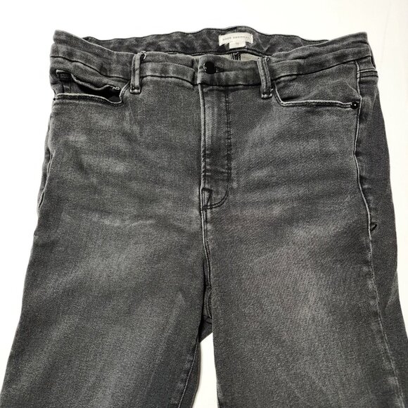 Good American Gray Wash Good Petite Straight Leg Jeans - Picture 5 of 9